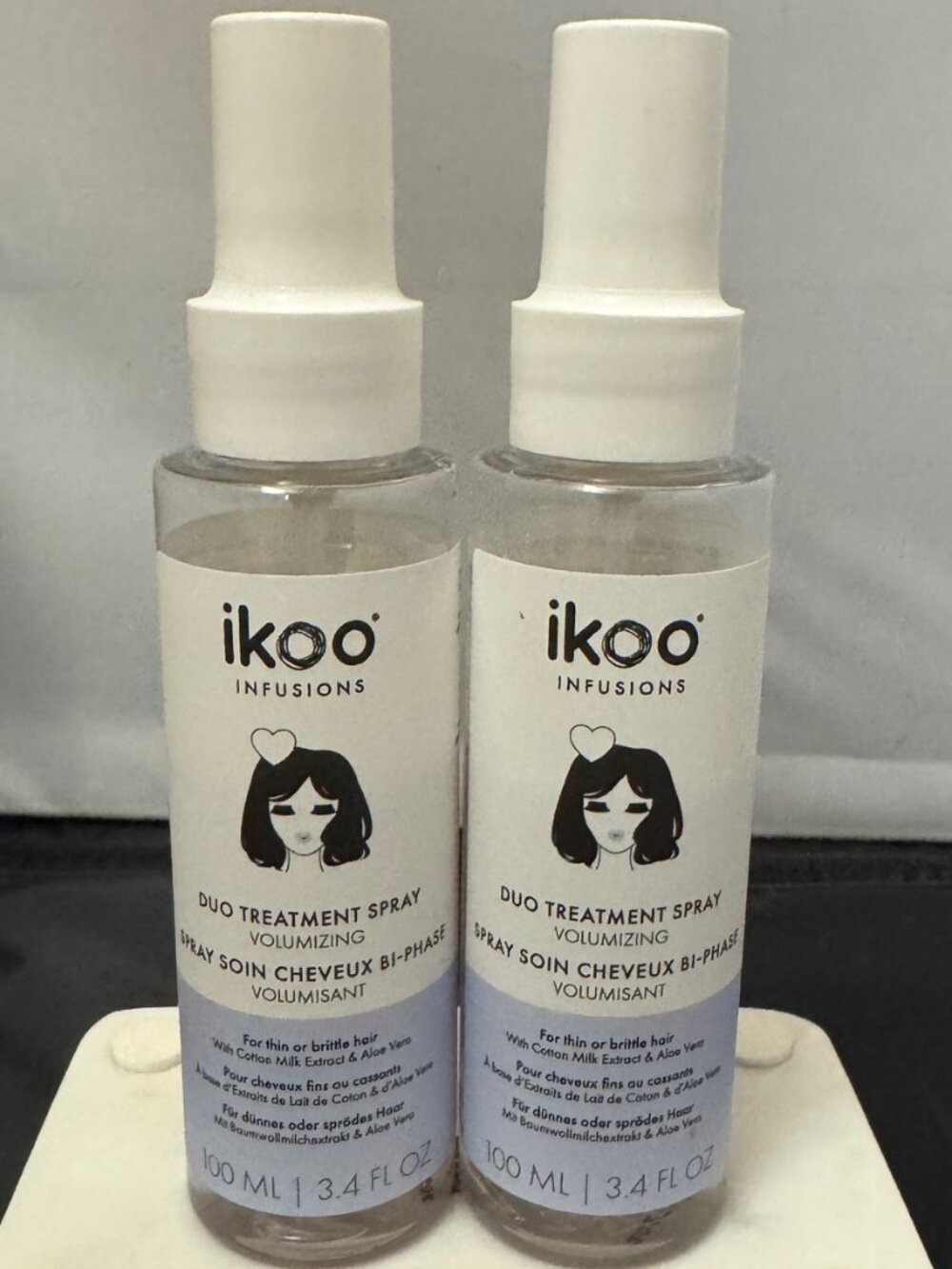 Set of 2 NEW Ikoo Infusions Anti-Frizz Duo Treatment Spray Set of 2, 3.4 fl. oz.